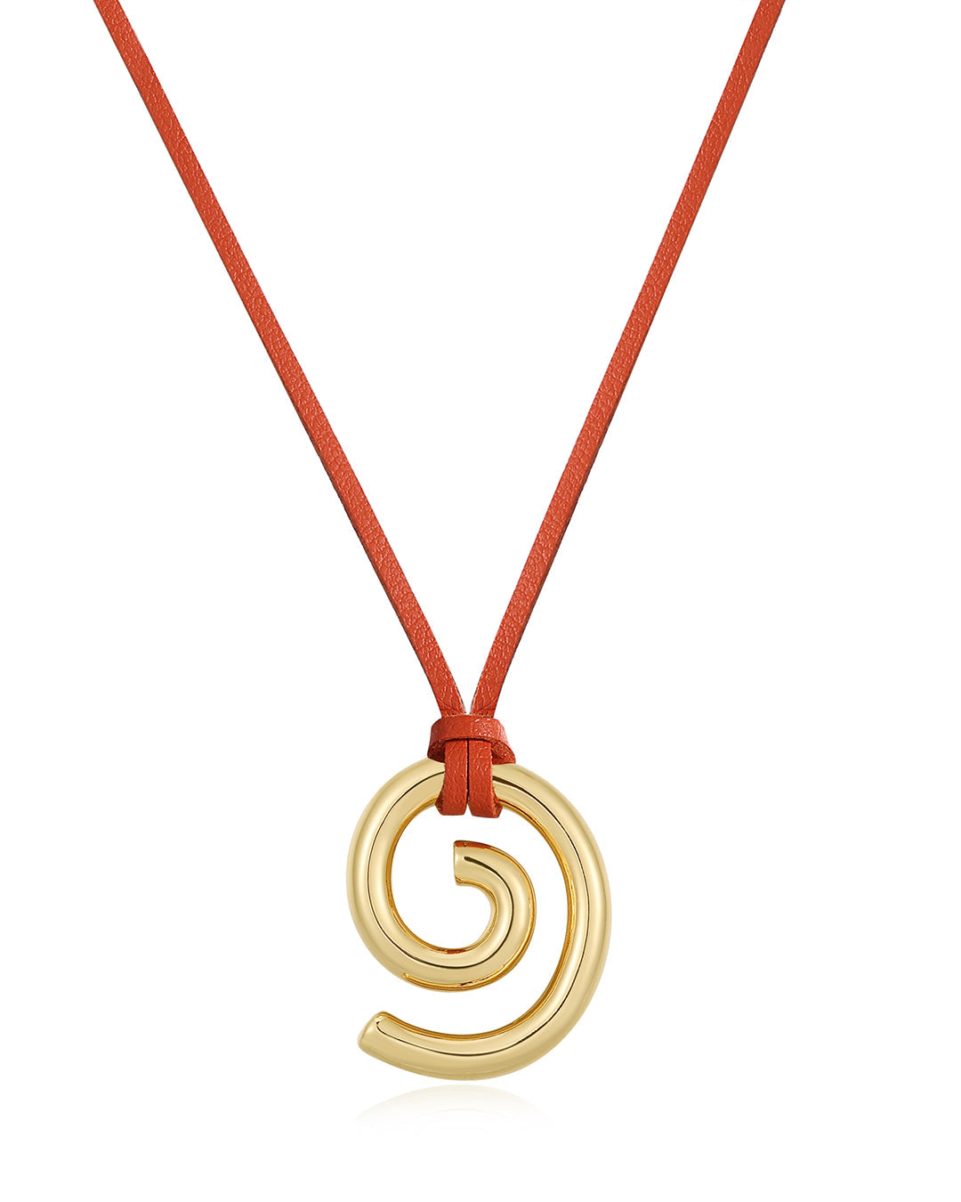 Shell Beach Pendant Necklace- Orange | Sivan Ayla x Luv Aj | 18K Gold Plated