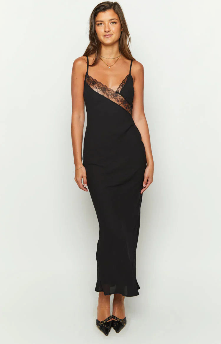 The Exclusive Lace Maxi Dress | Black