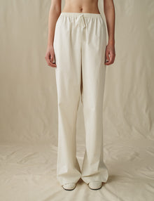 Womens | The Slouch Pants in Cotton Poplin | Cream