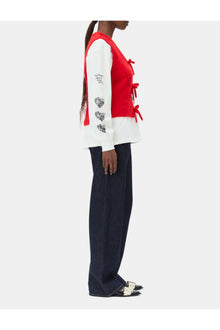 Tie String Vest | Racing Red