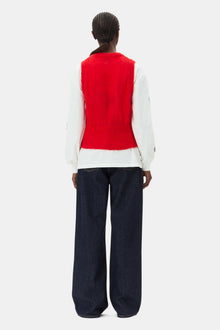 Tie String Vest | Racing Red