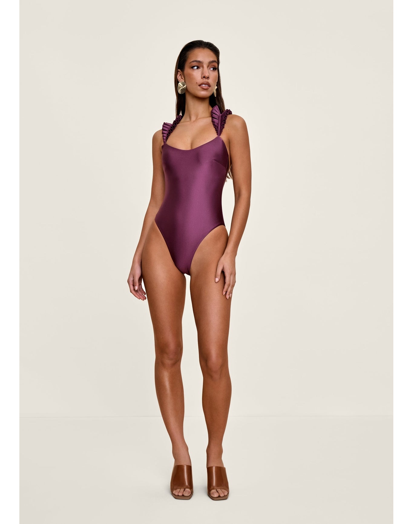 Tisi One Piece Swimsuit | Eggplant