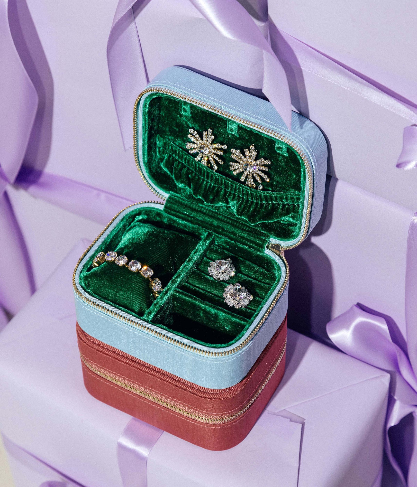 Jewelry Travel Case in Aqua - Loren Hope