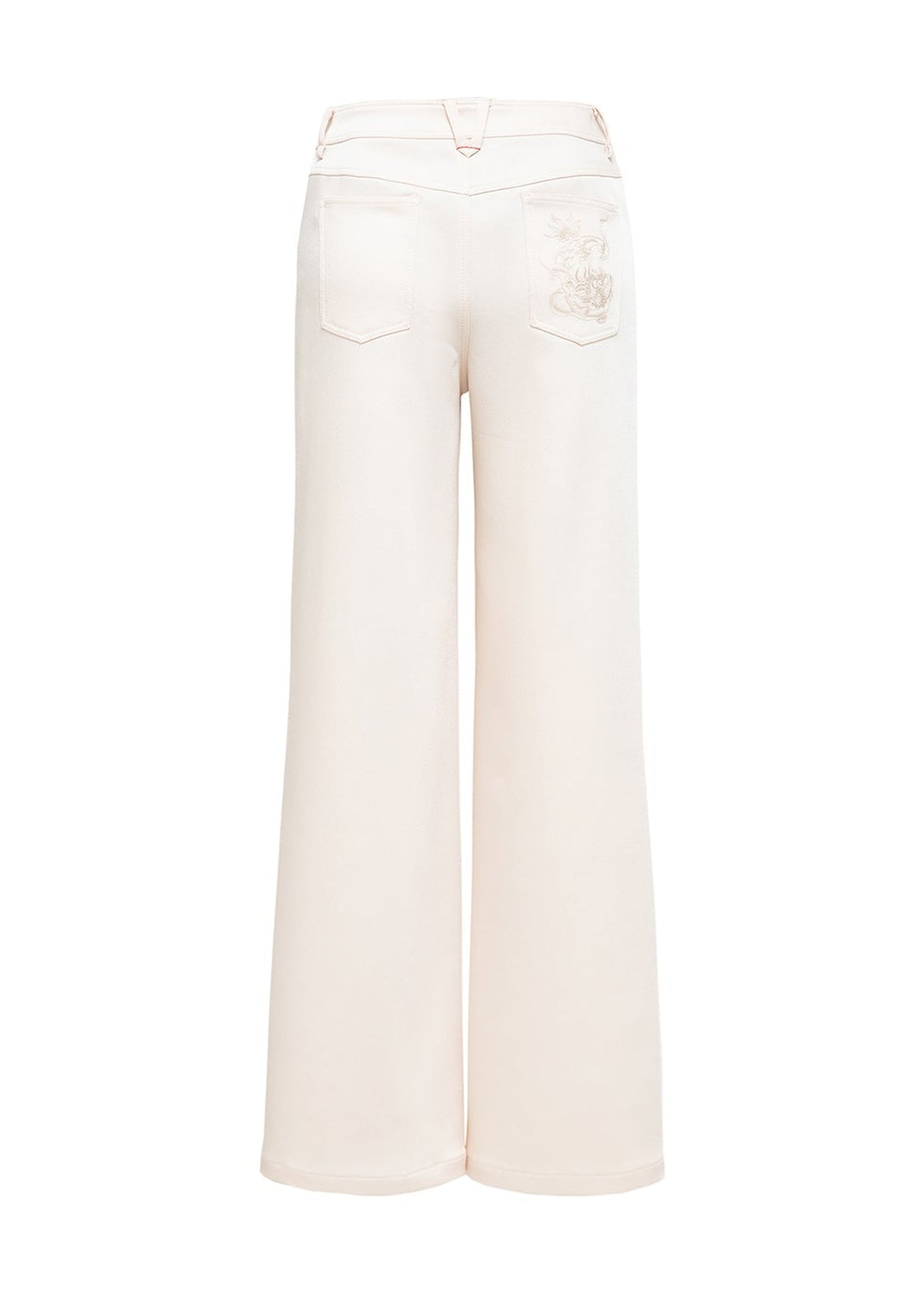 Triacetate Straight-leg Pants | White