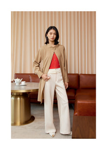 Triacetate Straight-leg Pants | White