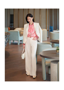 Triacetate Straight-leg Pants | White