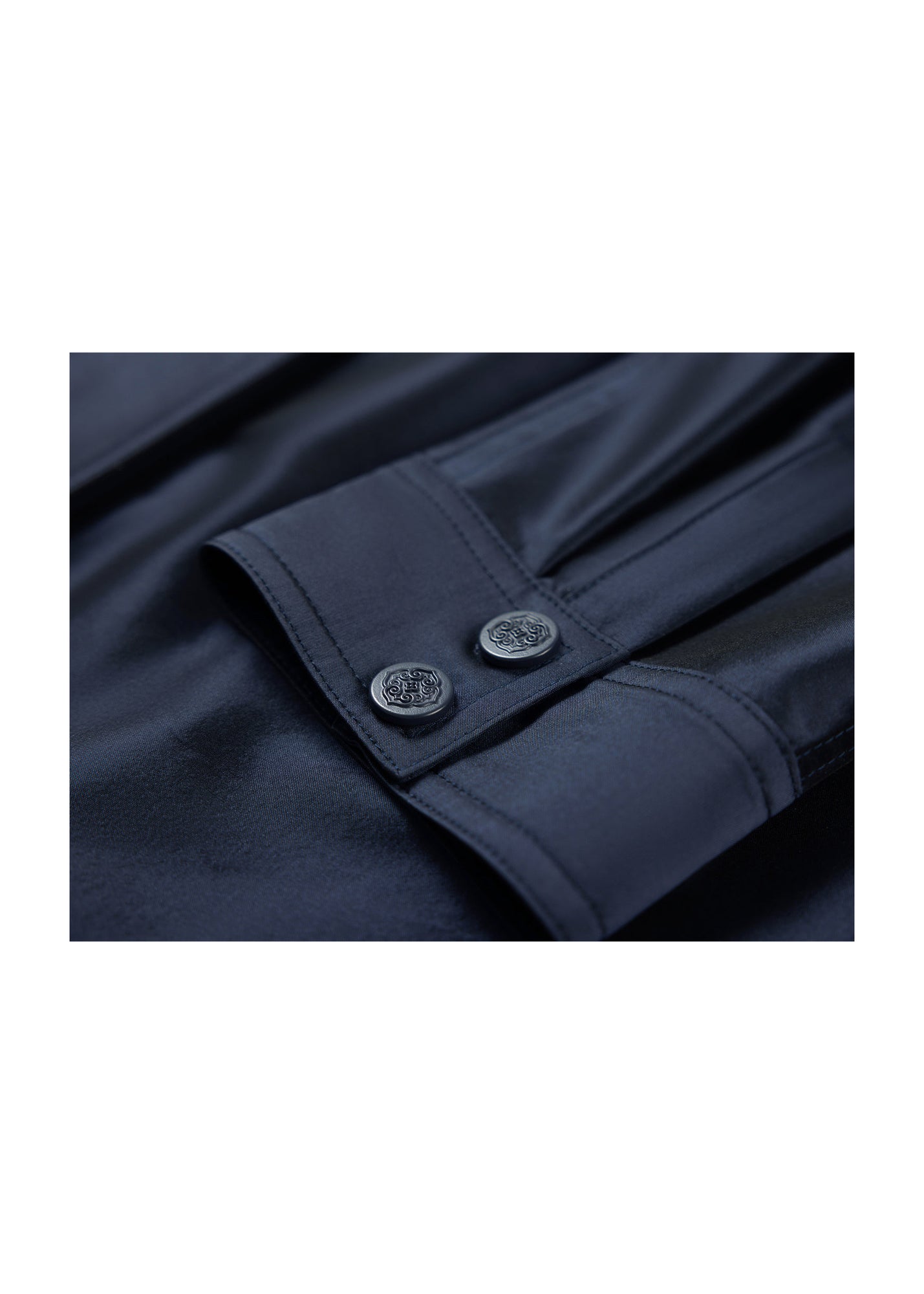 Triacetate Trench Coat | Navy