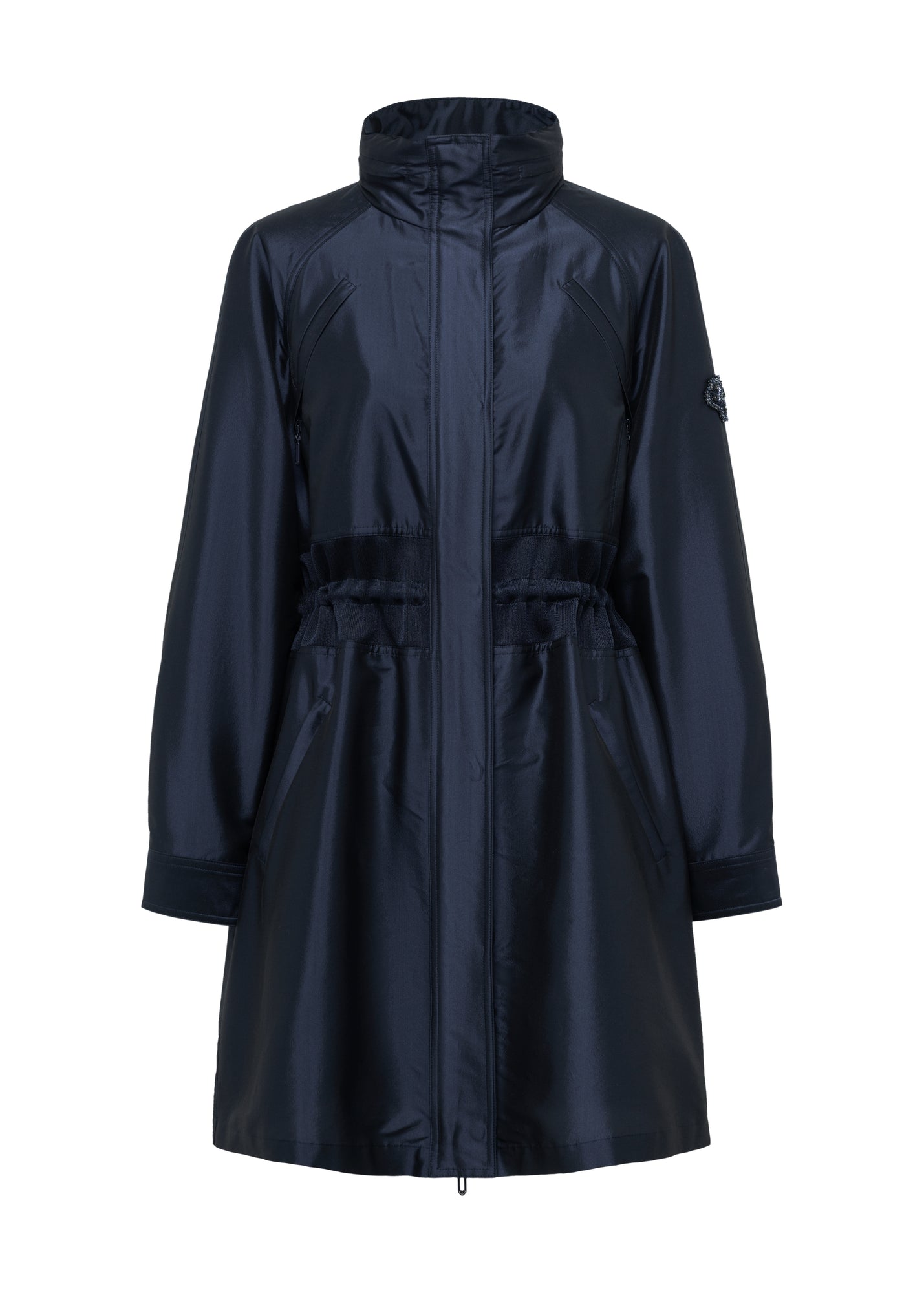 Triacetate Trench Coat | Navy
