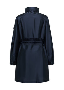 Triacetate Trench Coat | Navy