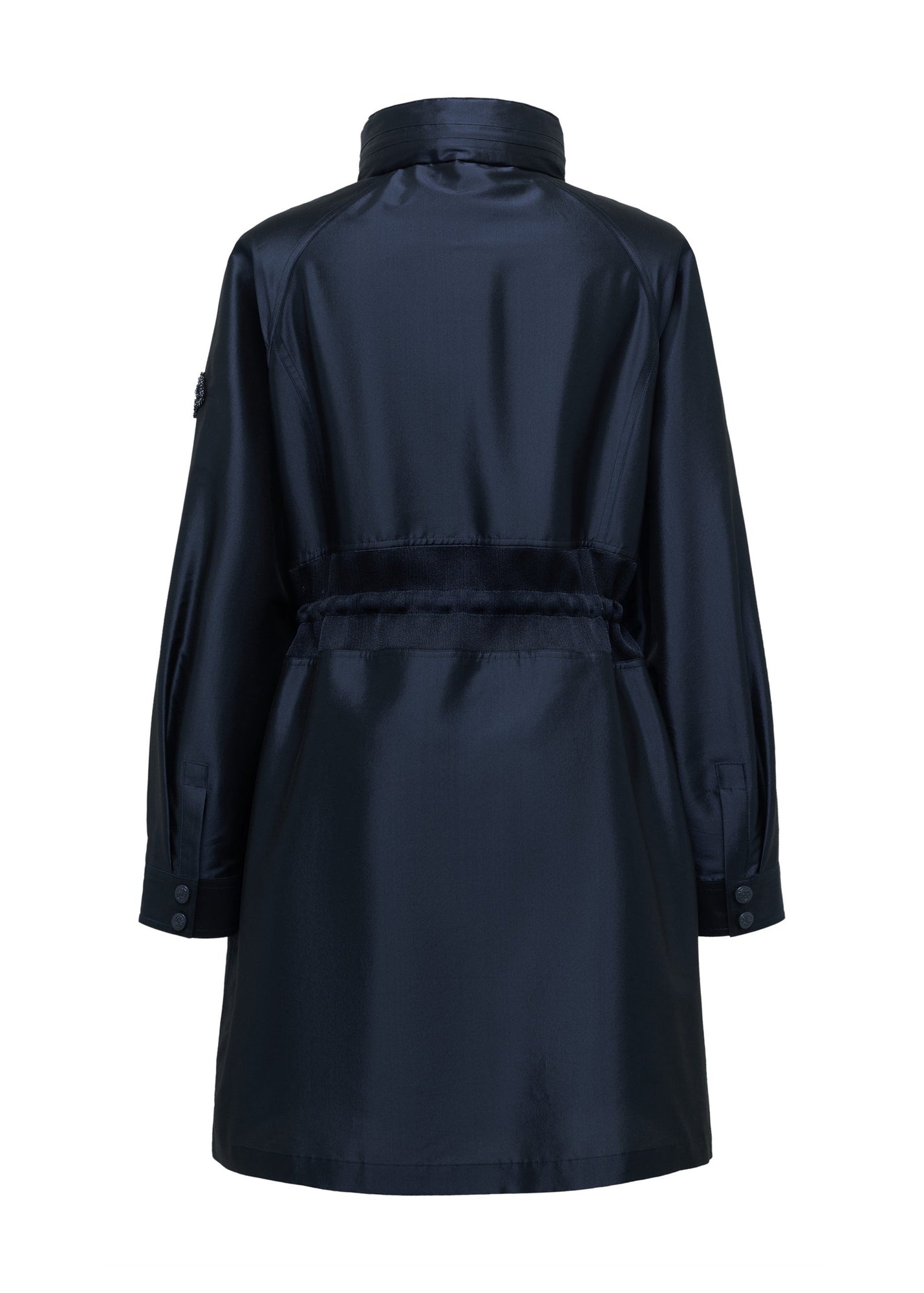 Triacetate Trench Coat | Navy