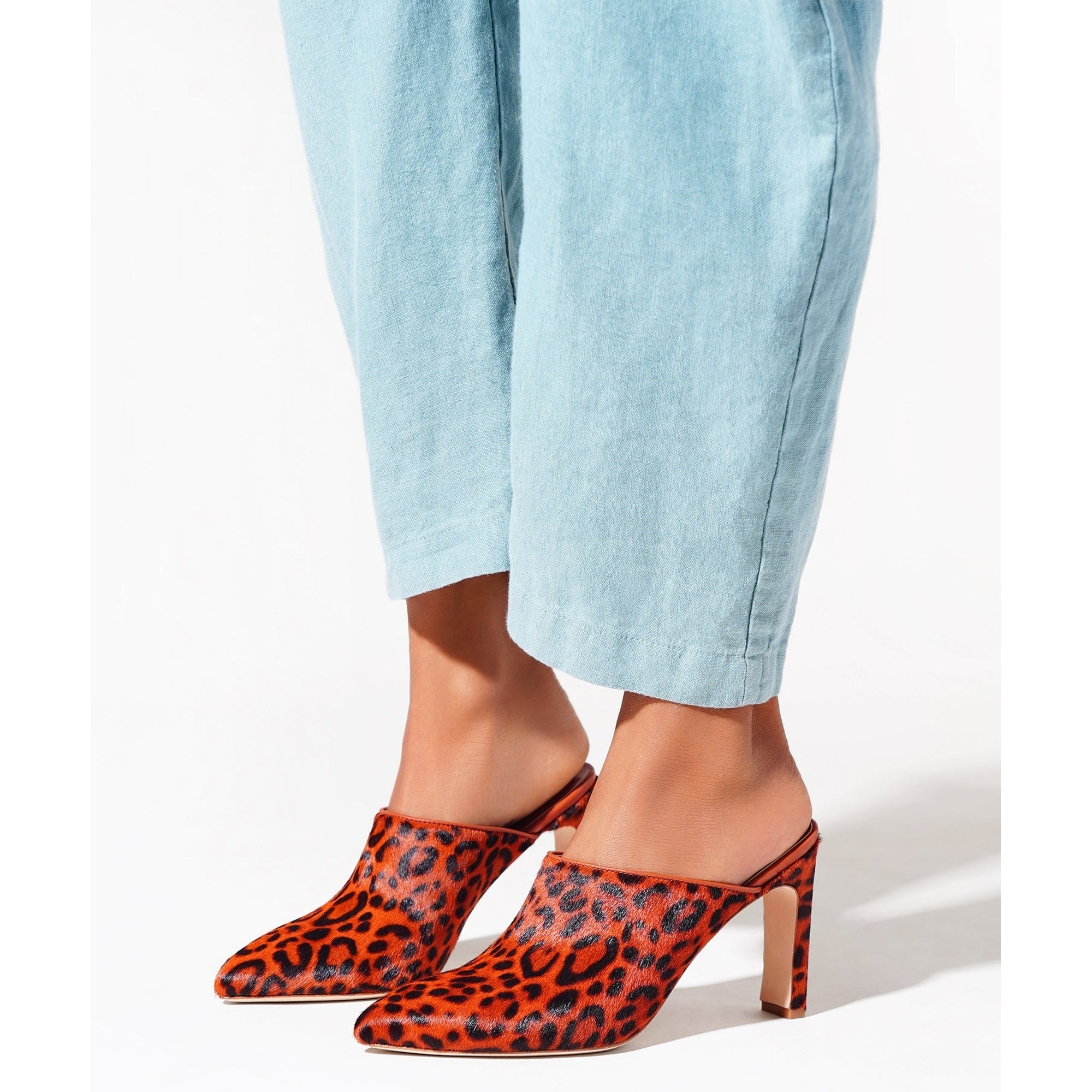 Tristan Pointy Toe Mule | Sienna Leopard