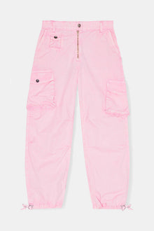 Trousers in Washed Cotton Twill | Primrose Pink