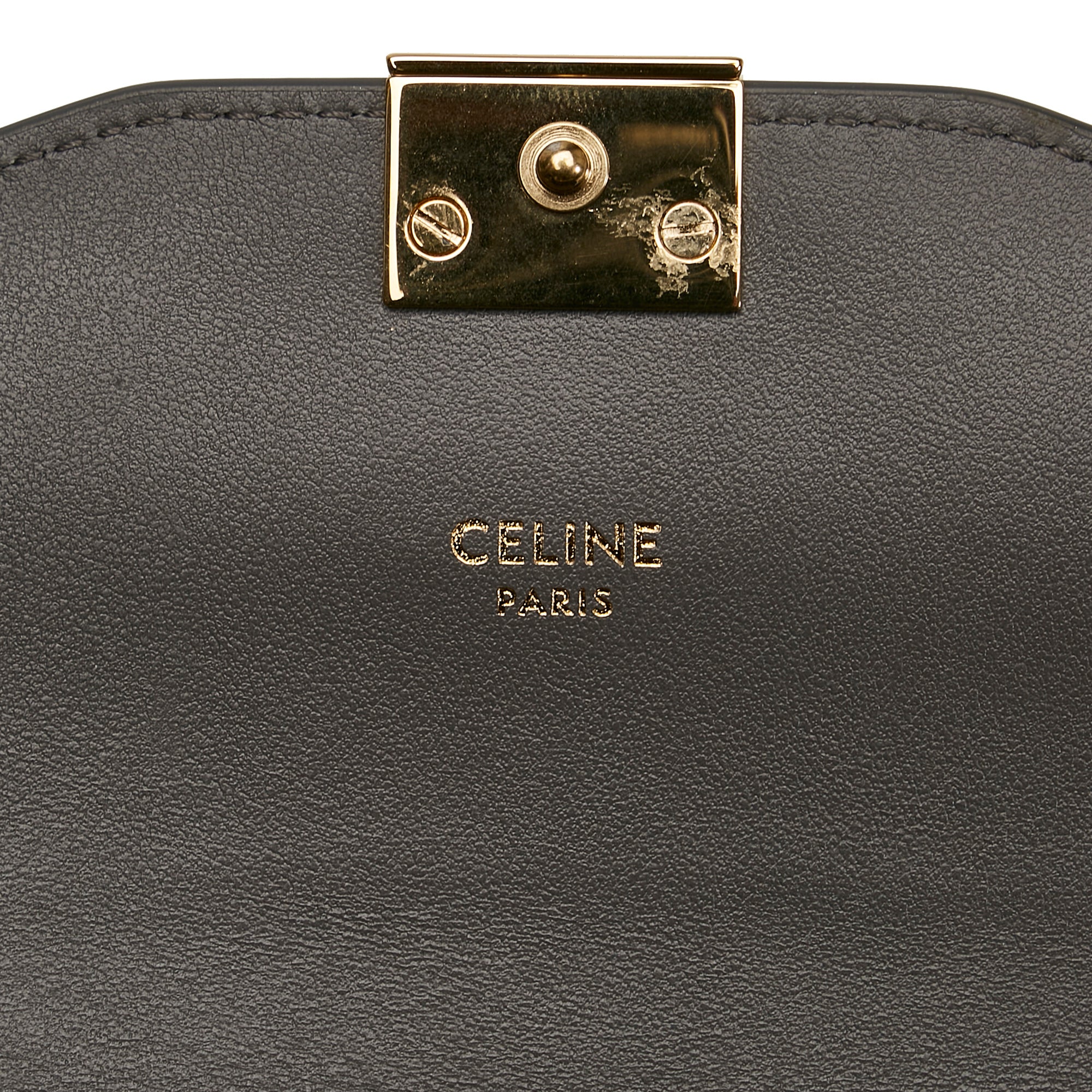 Céline Pre-Owned C Bag Wallet On Chain | Women | Gray x Dark Gray