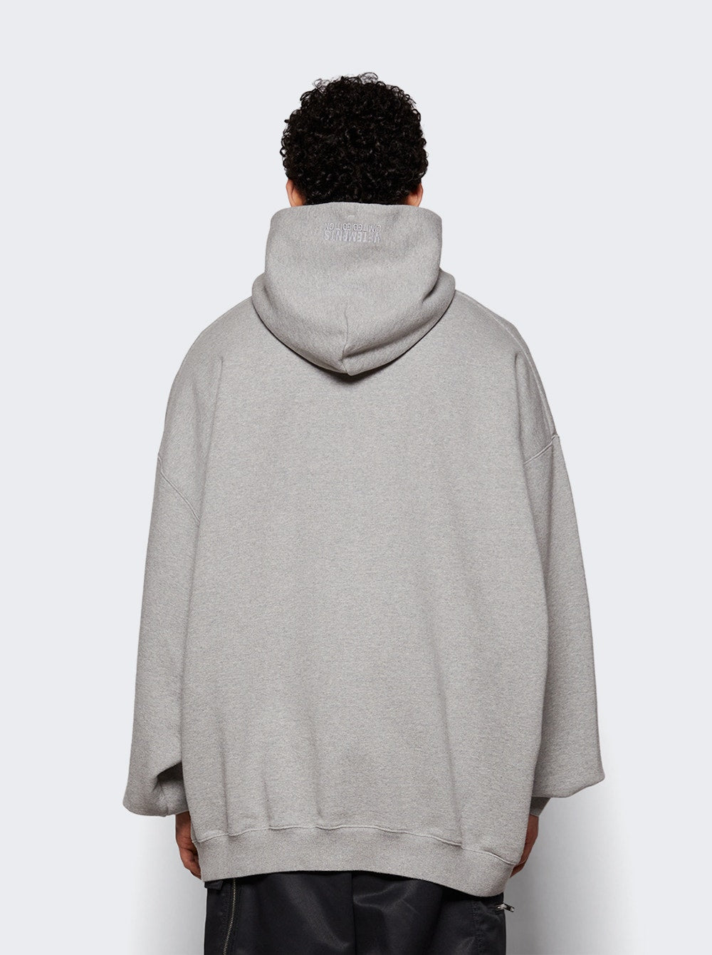 Men | VETEMENTS | I'm Retired Oversized Hoodie | Grey Melange