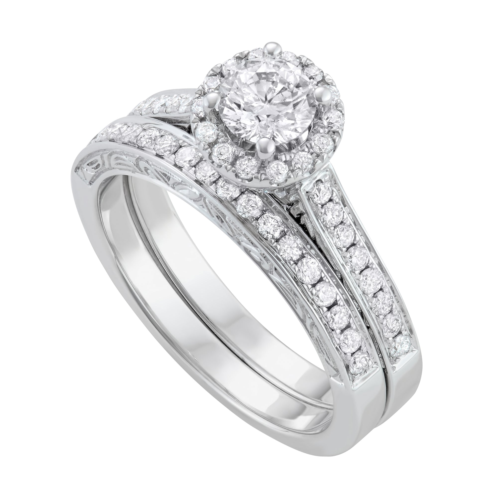 0.10 CT Round Natural Diamond | Bridal Ring | 14K White Gold | I Color | I1 Clarity