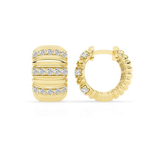 4.00 CT Round Lab-Grown Diamond | Hoop Earrings | 14K Yellow Gold over Sterling Silver | F Color | VS Clarity