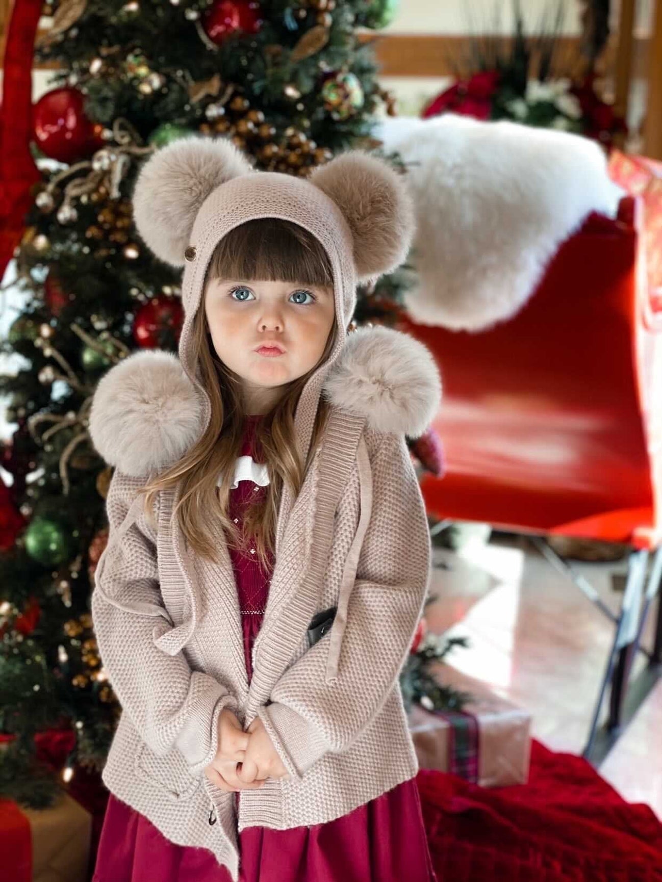 Unisex | Honeycomb Dusty Cashmere Pram Coat | Pink