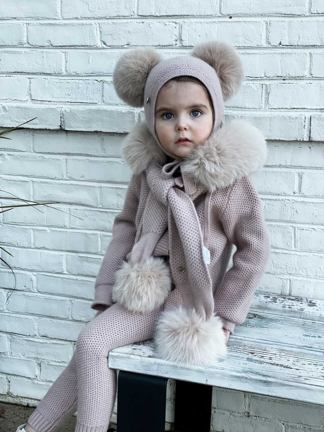 Unisex | Honeycomb Dusty Cashmere Pram Coat | Pink