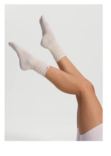 Unisex Cotton Slouch Socks | White