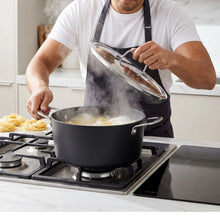 Stock Pot with Lid — 4.5-Qt. | Silver/Black