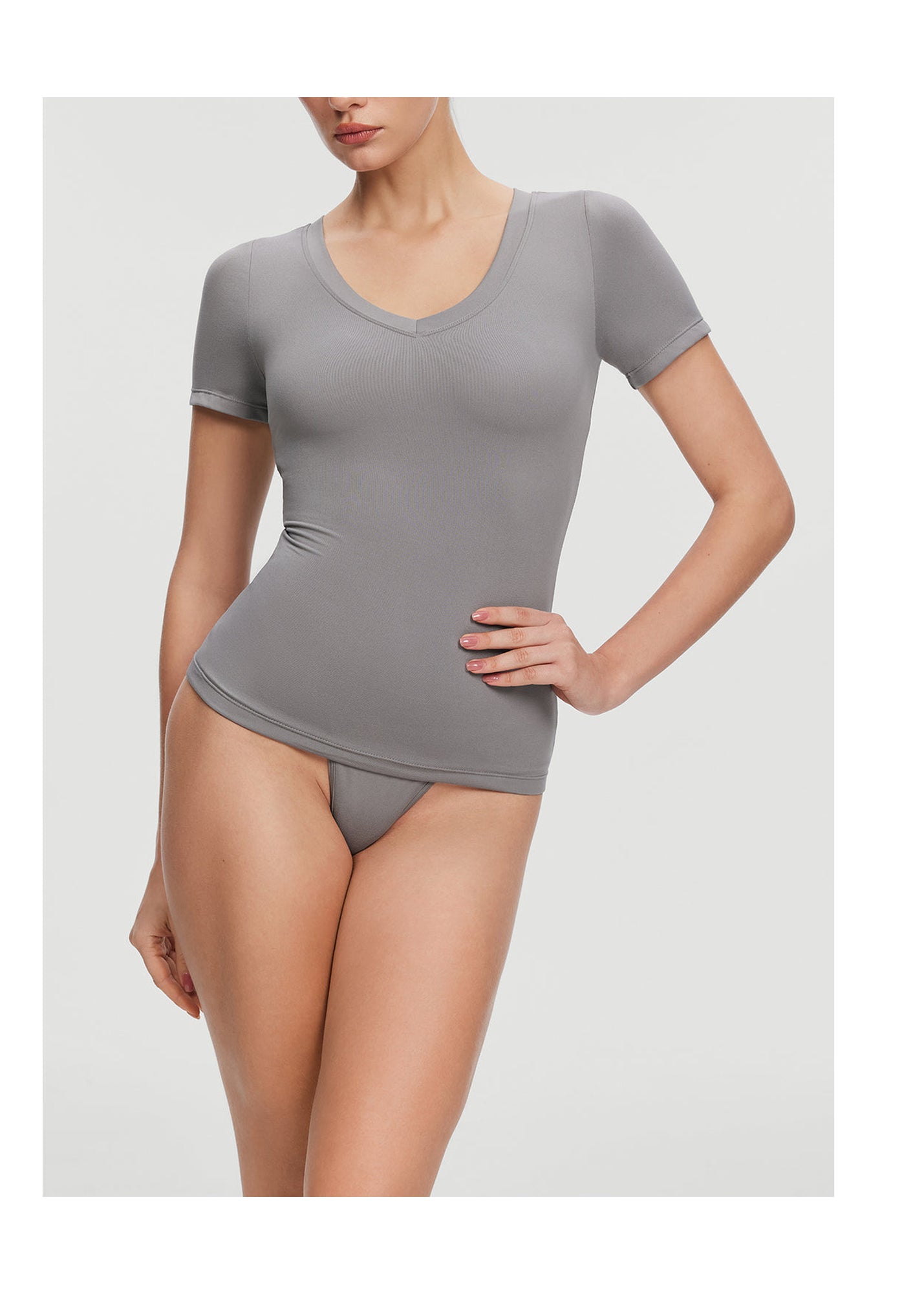 V-Neck T-shirt | Cool Gray