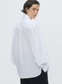 Viola Pleated Sleeve Shirt | White
