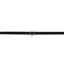 Velvet Heart Choker | Rhodium-Plated Brass