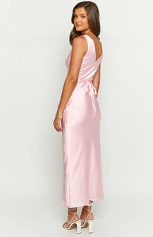 Verlaine Satin Maxi Dress | Pink