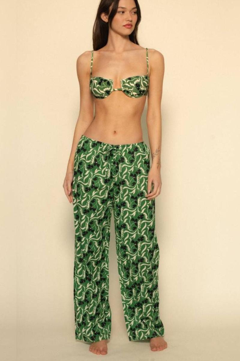 Drawstring Wide Leg Pant | Veronica Floral