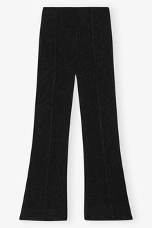 Viscose Stretch Flared Trousers | Black