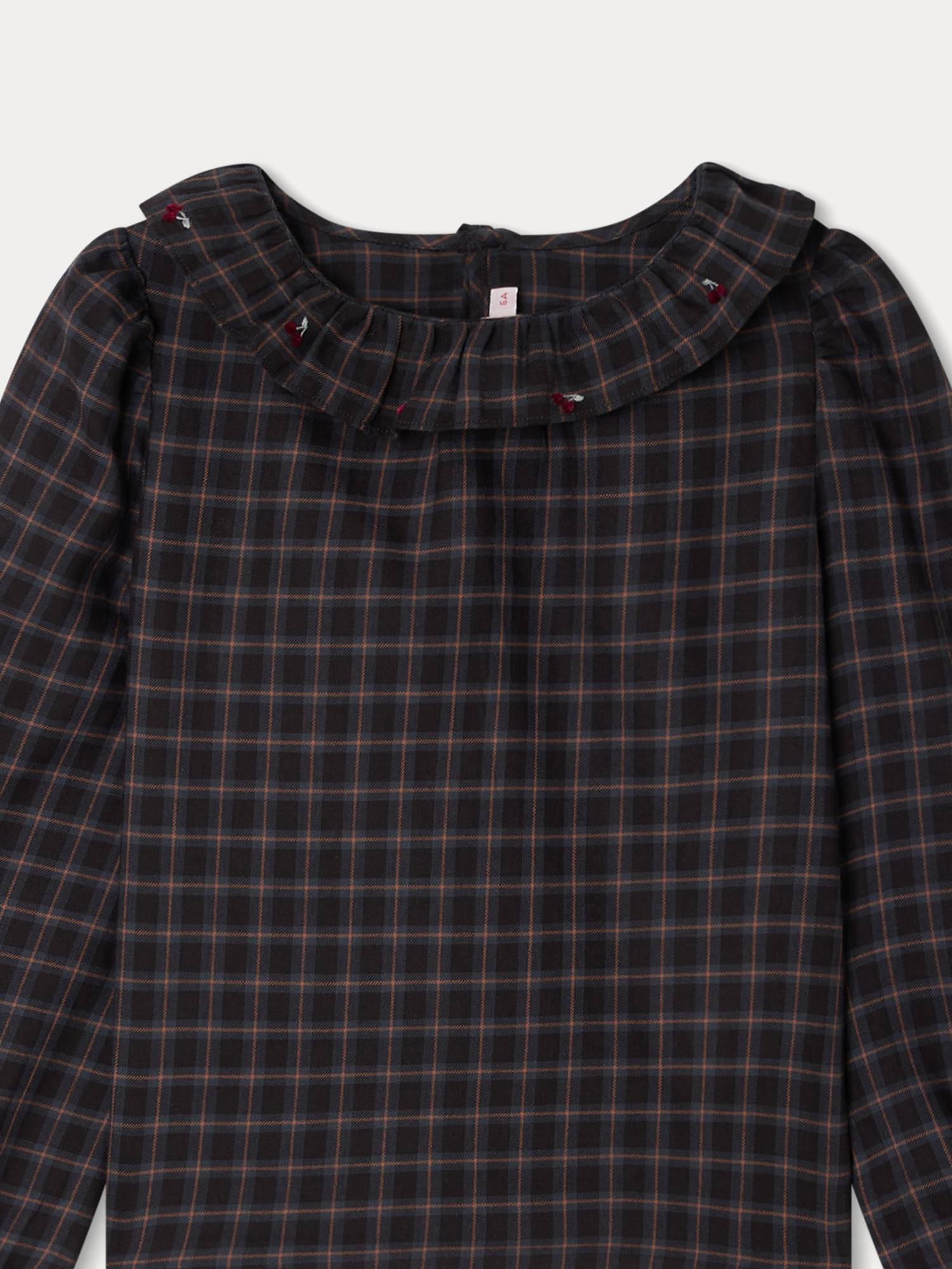Girl | Timber Embroidered Blouse | Slate Grey