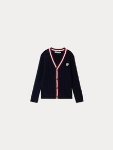 Boy | Galvin Wool Cardigan | Navy Stripes