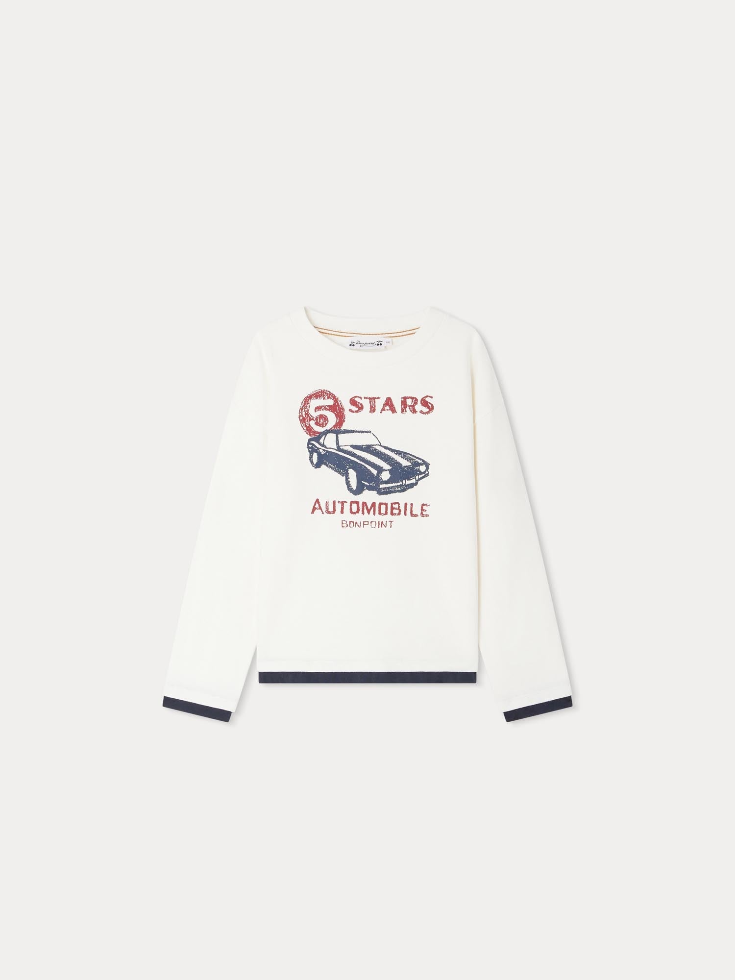 Boy | Bartholomé White T Shirt With Car Pattern | White Milk