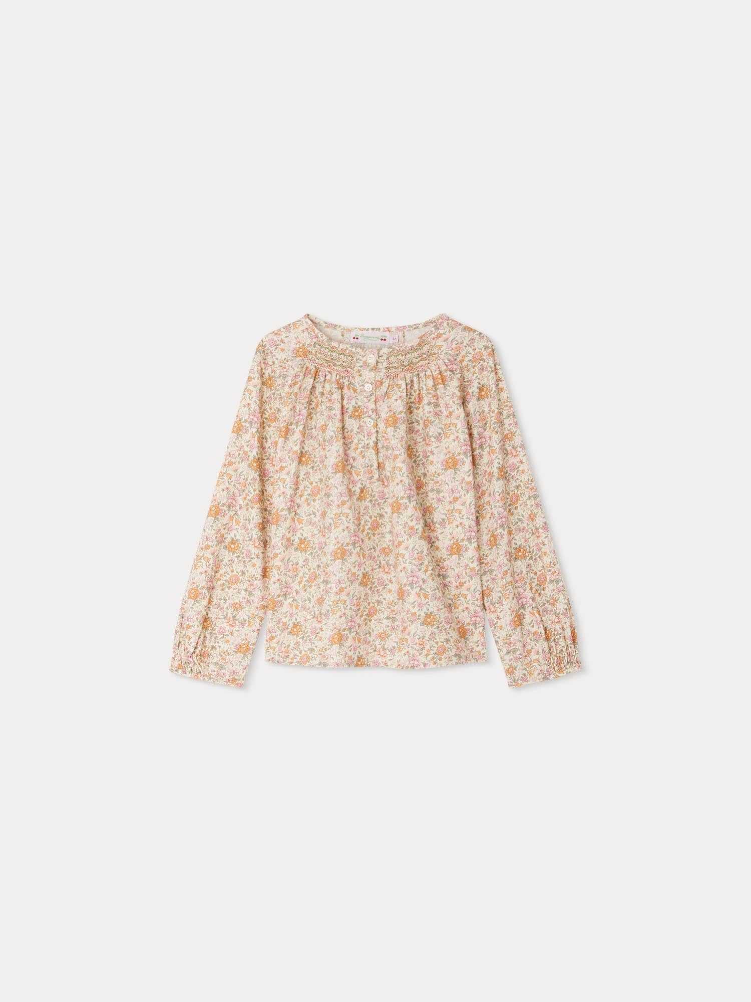 Girl | Biancarosa Pink Liberty Fabric Blouse | Baby Pink