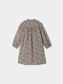 Girl | Tamsin Smocked Dress In Liberty Fabric | Slate Gray