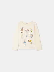 Girl | Tidjiane Long Sleeved Floral T Shirt | Chalk
