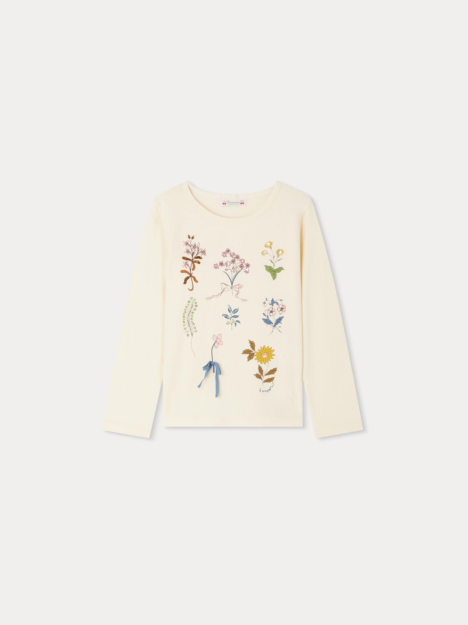 Girl | Tidjiane Long Sleeved Floral T Shirt | Chalk