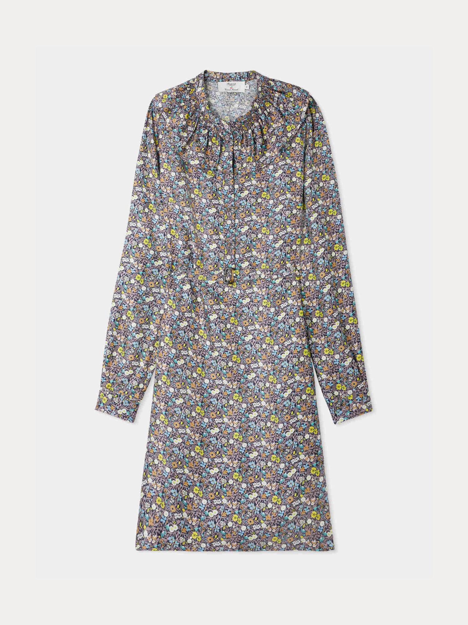 Women | Bonpoint X Vanessa Seward Glinda Made With Liberty Fabric Dress | Slate Grey