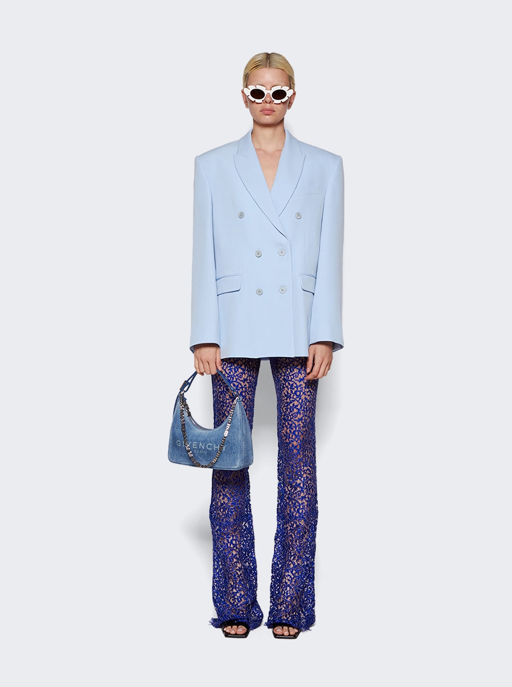 Women | WARDROBE.NYC | Double Breasted Blazer | Light Blue