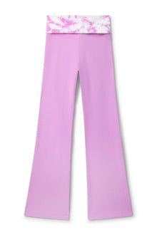 Kids | Kids Tie Dye Rolldown Bootleg Flare Pant | Violet/SVIOL