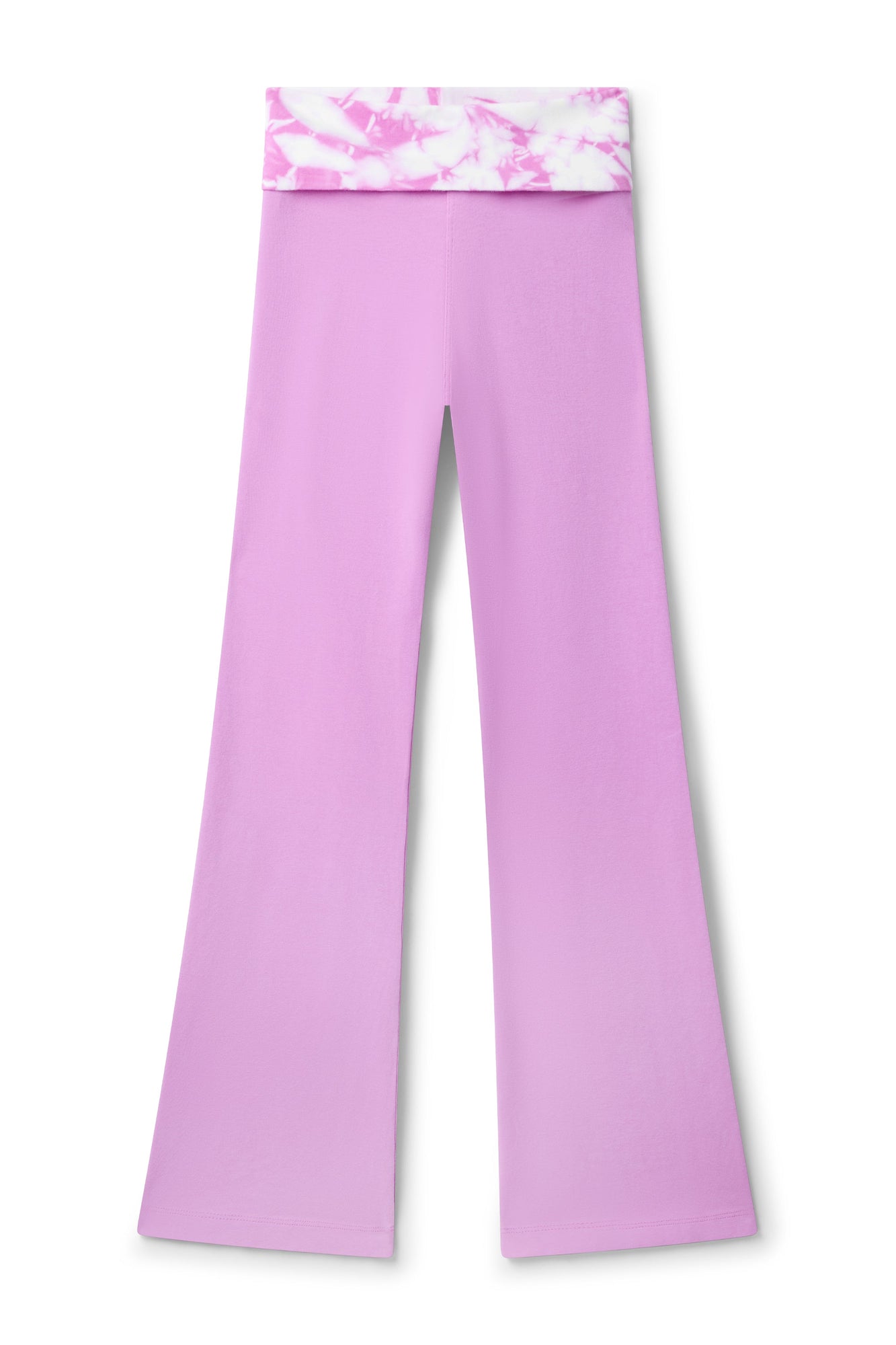 Kids | Kids Tie Dye Rolldown Bootleg Flare Pant | Violet/SVIOL