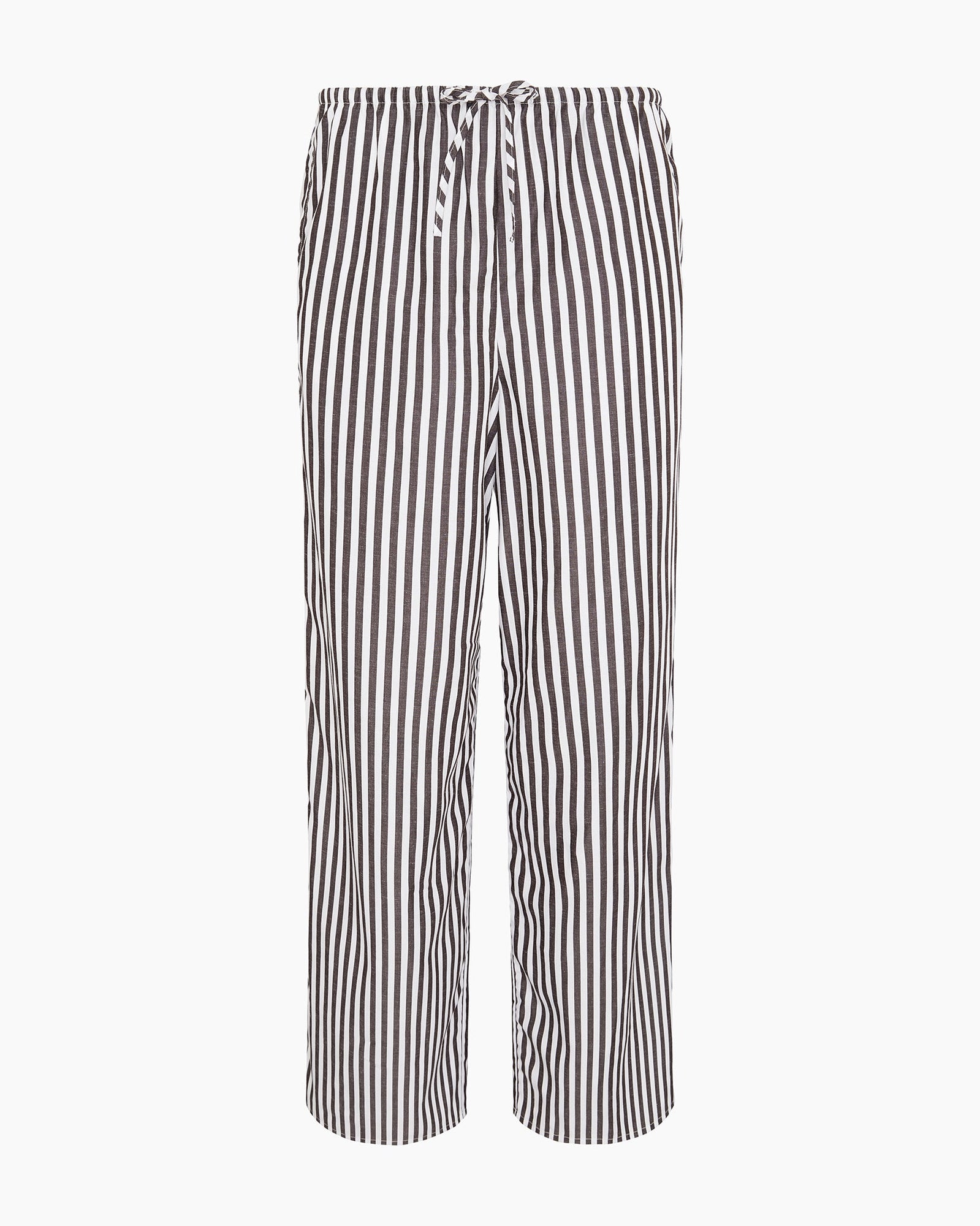 Womens | Drawstring Pant | Dark Chocolate/White