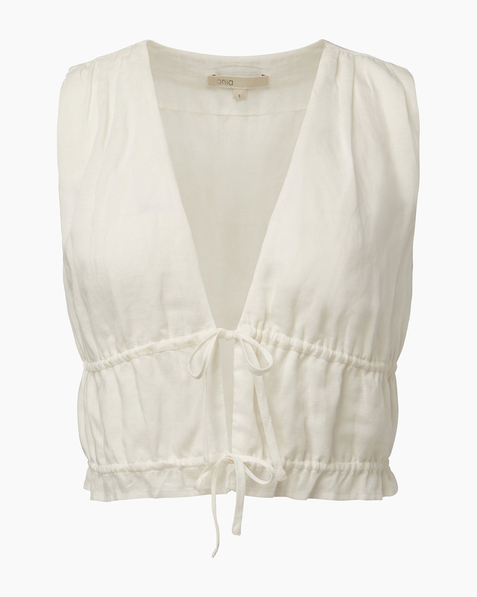 Womens | Tie Front Top | White