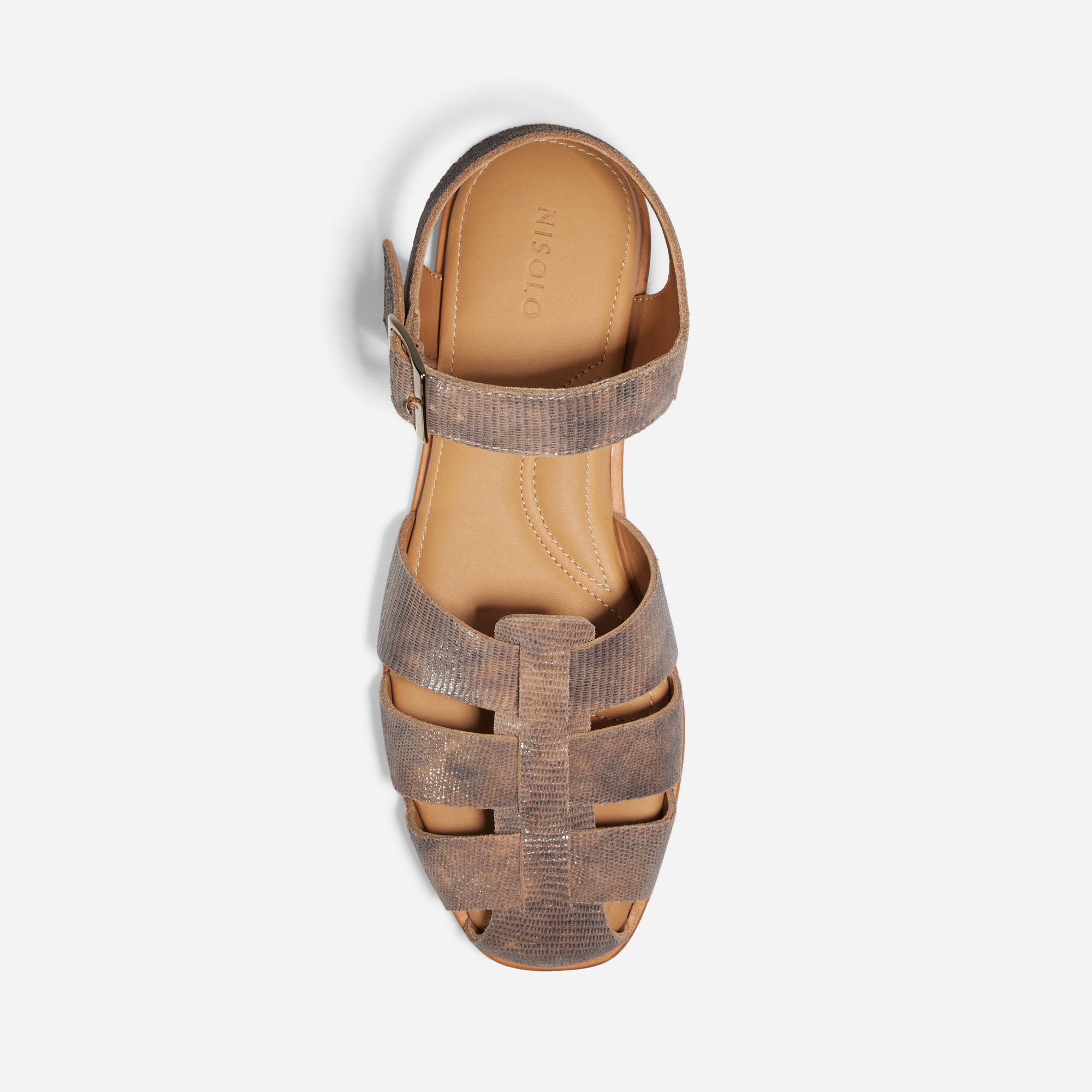 Womens | Mira Fisherman Sandal | Greige Snake