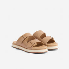 Womens | Ella Flatform Slide | Almond