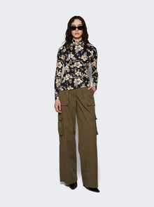 Women | Marine Serre | High Neck Top | Black Floral