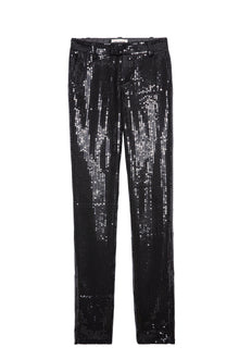 Prune Zip Sequins  | Black