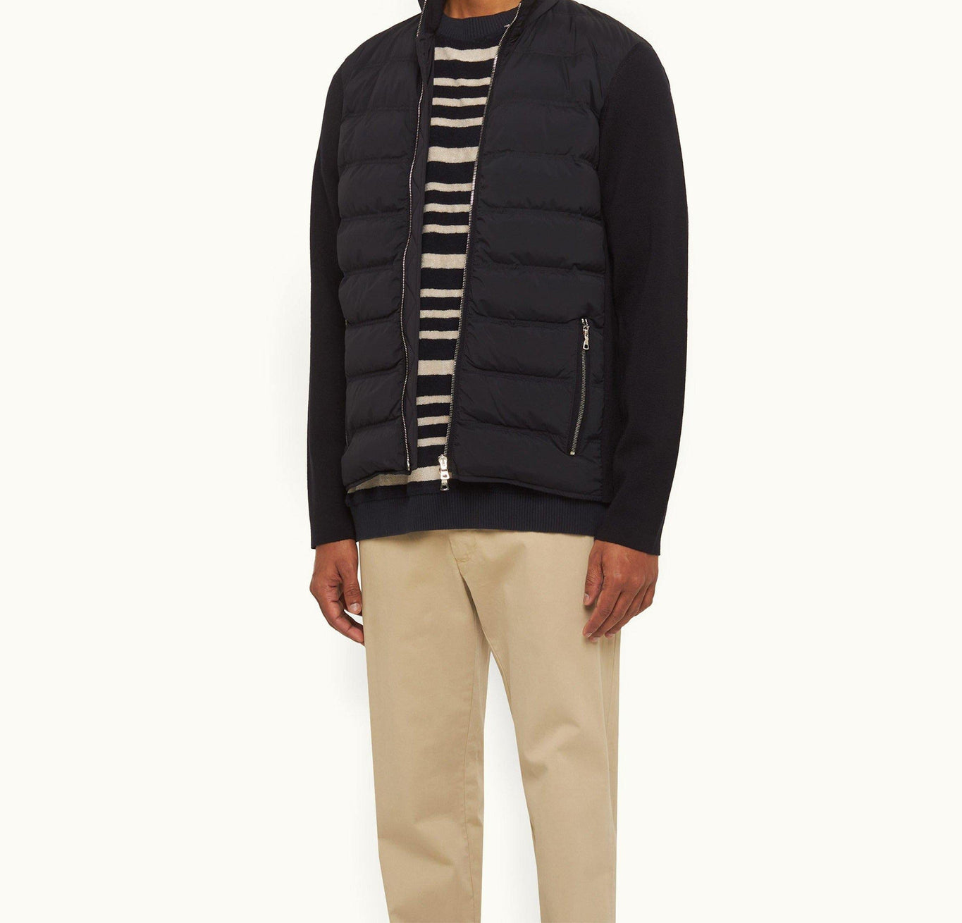 Wallace Merino Down Quilted Jacket | Navy