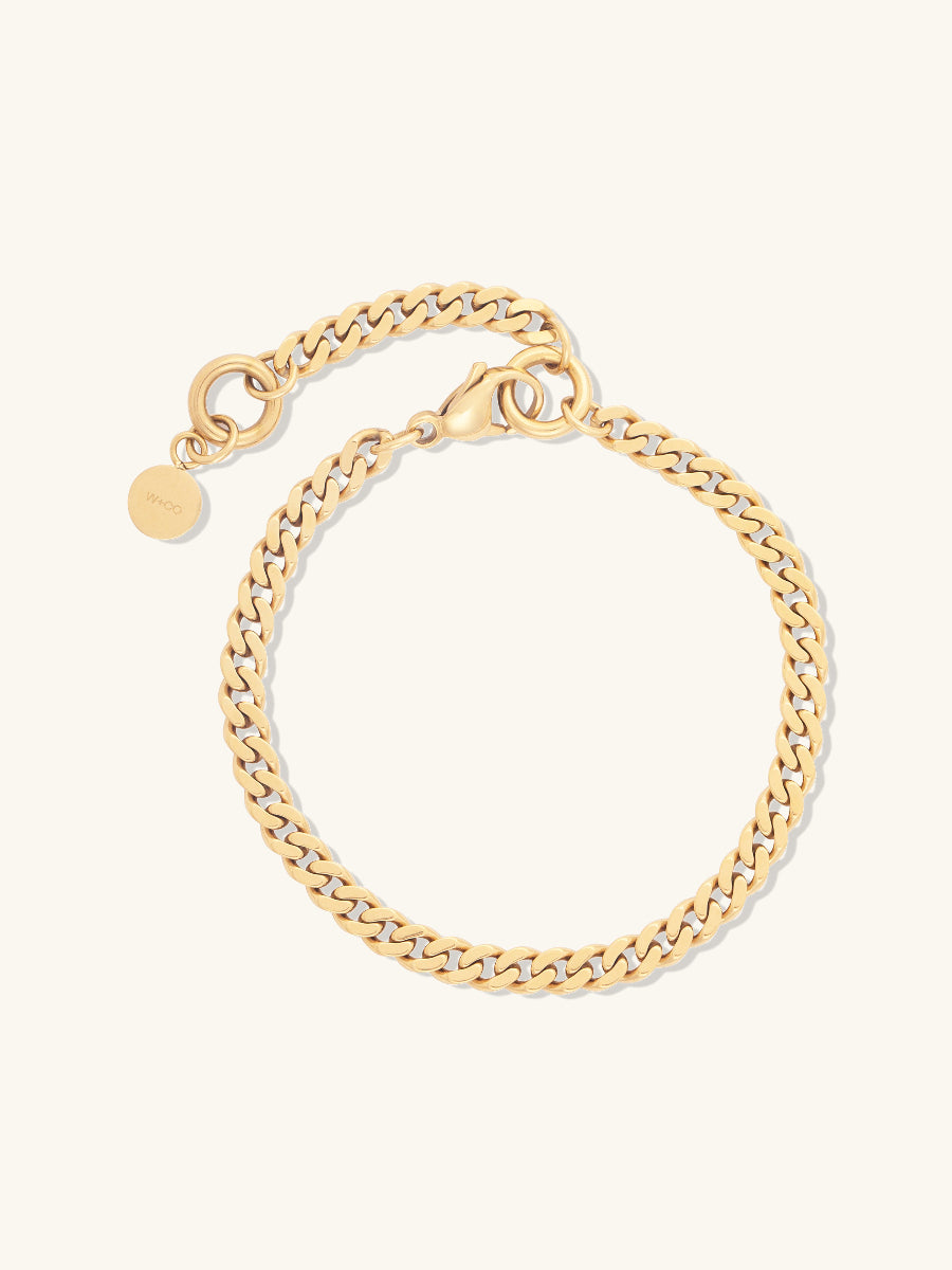 Chunky Curb Chain Bracelet | 14K PVD Gold Plated Stainless Steel