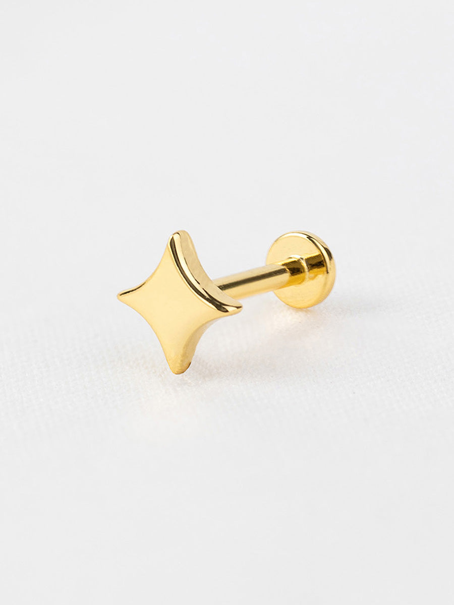 Sparkle Flat Back Earring | 14K Gold Plated Brass
